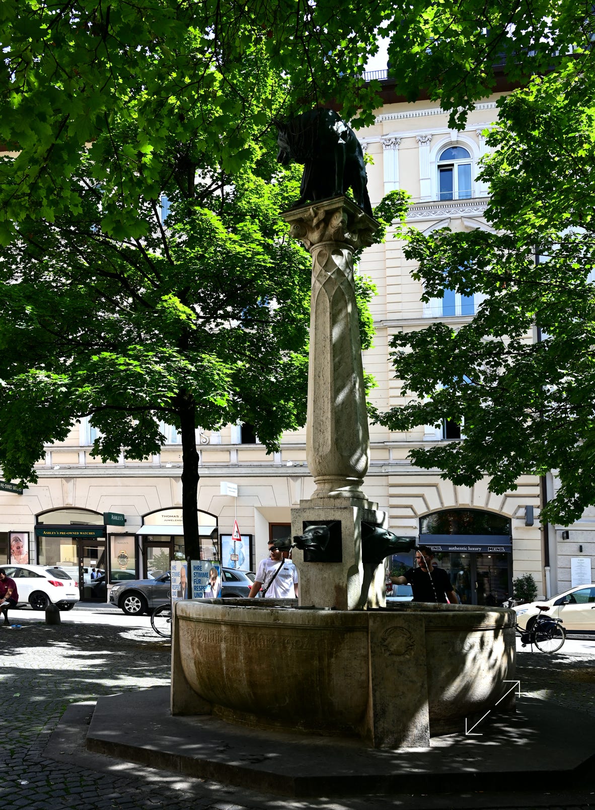 Der Wolfsbrunnen ist eine Brunnenanlage im Zentrum der bayerischen Landeshauptstadt München. Er wurde 1904 von den Bildhauern Heinrich Düll und Georg Pezold geschaffen. Auftraggeber waren Adolf und Apollonia Wolf, die damit ihren Namen im Stadtbild verewigten.